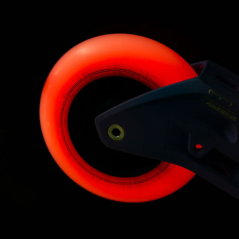 Roda Powerslide Neon Vermelha 100mm 85A (3 rodas)