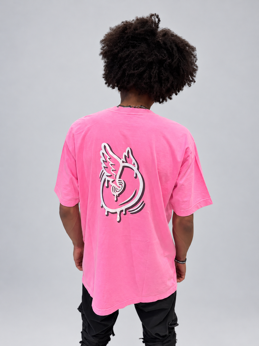 Camiseta Rolling Tinta Fresca - Rosa e Roxo (P ao GG)