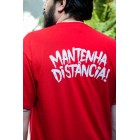 Camiseta Mantenha Distância Vermelha (P ao GG)